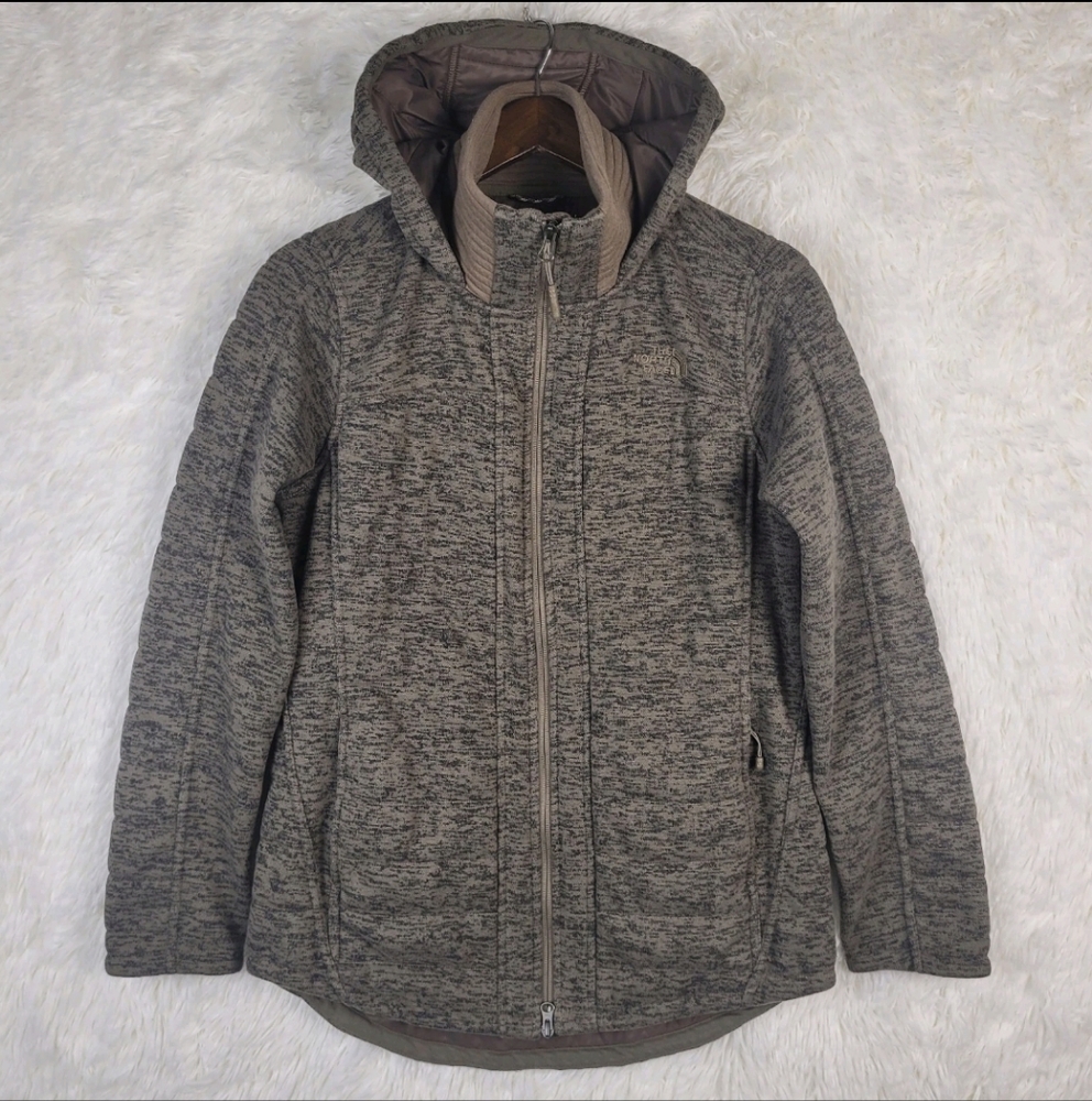 The North Face Womens S Heathered Brown Parka Jacket Outdoor Hiking